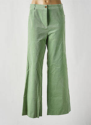 Pantalon evazat elasticitate talie înaltă verde KING LOUIE femeie