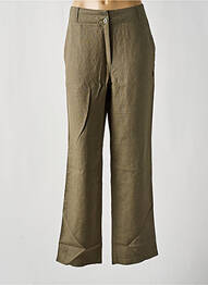 Pantalon drept talie cu cleme talie înaltă verde MOUSQUETON femme