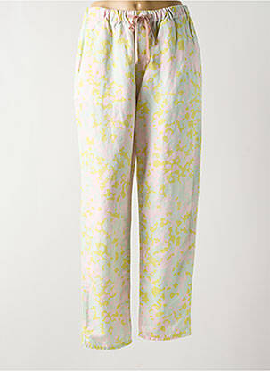 Pantalon drept talie elastică roz BELLEROSE femeie