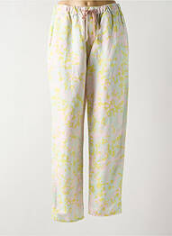 Pantalon drept talie elastică roz BELLEROSE femeie
