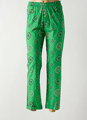 Pantalon 7/8 talie elastică verde SWILDENS femeie