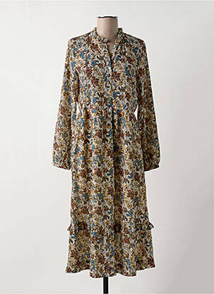 Rochie midi bej C'EST BEAU LA VIE femeie