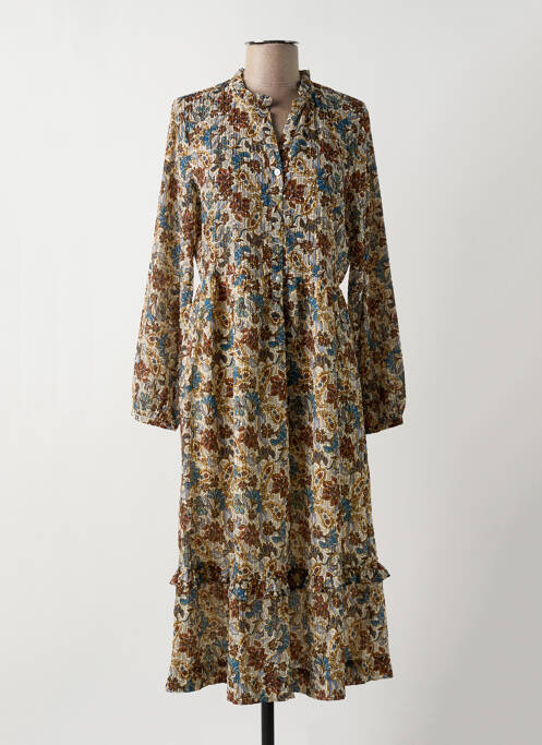 Rochie midi bej C'EST BEAU LA VIE femeie