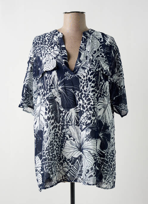 Tunică mâneci scurte albastru FRACOMINA femeie