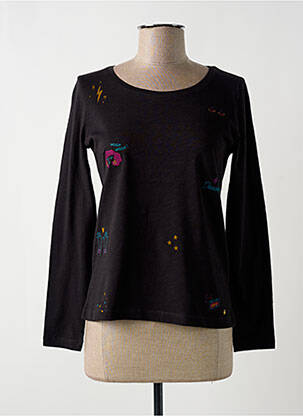 Tricou negru DES PETITS HAUTS femeie