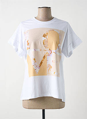 Tricou imprimeu fantezie mâneci scurte alb SECOND FEMALE femeie