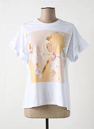 Tricou imprimeu fantezie mâneci scurte alb SECOND FEMALE femme