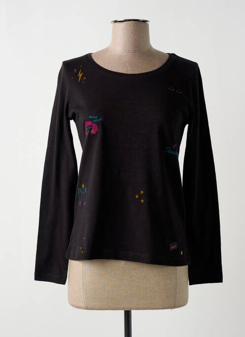 Tricou negru DES PETITS HAUTS femeie