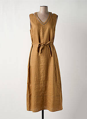 Rochie lungă maro DIANE LAURY femeie