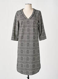 Rochie midi mâneci 3/4 mâneci 3/4 gri C'EST BEAU LA VIE femme