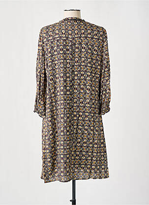 Rochie scurtă mâneci 3/4 mâneci 3/4 maro C'EST BEAU LA VIE femeie