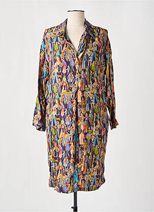 Rochie midi croială fluidă mâneci lungi violet LE PETIT BAIGNEUR femeie