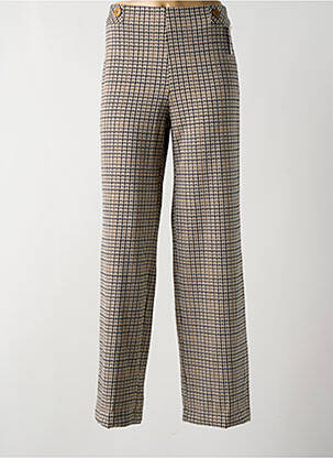 Pantalon drept elasticitate talie înaltă bej TINTA STYLE femeie