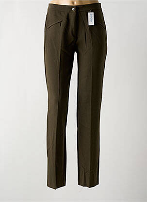 Pantalon slim buzunare talie înaltă verde PAZ TORRAS femeie