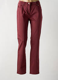 Pantalon slim țesătură poplin mărime normală roșu TONI femme