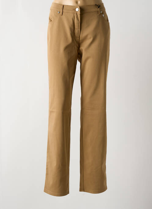 Pantalon drept elasticitate mărime normală maro TONI femme