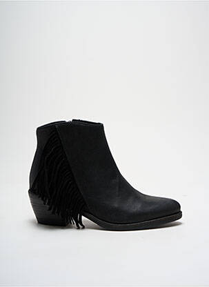 Botine/ghete material neted toc de 4 la 6 cm negru LA FEE MARABOUTEE femeie
