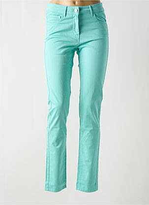Pantalon slim țesătură poplin mărime normală verde WEILL femeie
