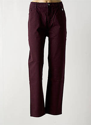 Pantalon slim țesătură poplin mărime normală violet STOOKER femeie