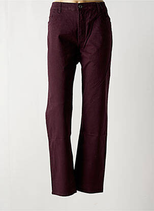 Pantalon slim țesătură poplin mărime normală violet STOOKER femeie