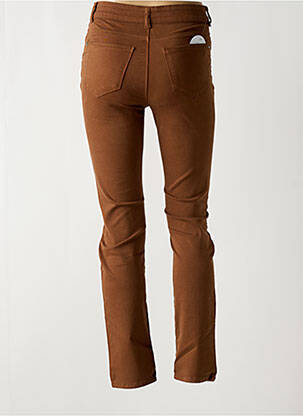 Pantalon slim țesătură poplin mărime normală maro STOOKER femeie