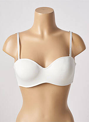 Sutien efect material satinat top sutien push-up bej STEFFY femeie