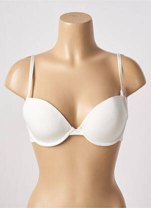 Sutien efect material satinat top sutien push-up bej STEFFY femeie