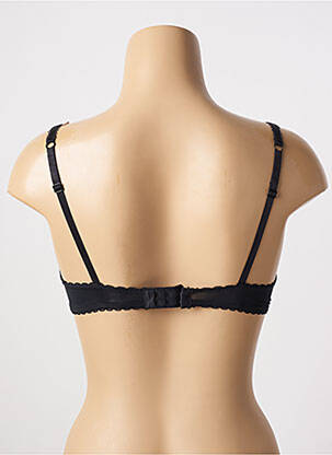 Sutien efect material satinat top sutien push-up negru STEFFY femeie