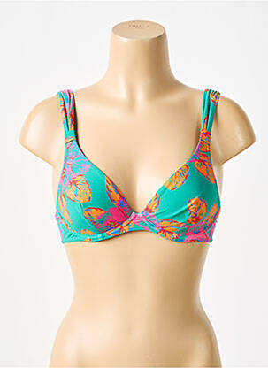 Sutien de costum de baie sutien cupe întregi cu decolteu înalt sutien cupe întregi cu decolteu înalt verde SIMONE PERELE femeie