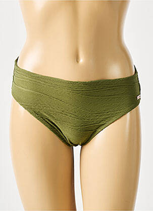 Chiloți de baie efect material satinat chiloți verde FANTASIE femeie