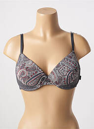 Sutien efect material satinat sutien cupe întregi cu decolteu înalt gri ESPRIT femme