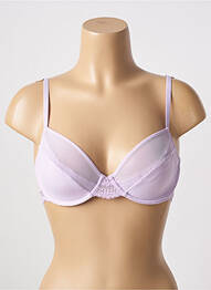 Sutien efect material satinat sutien cupe întregi cu decolteu înalt violet ESPRIT femme