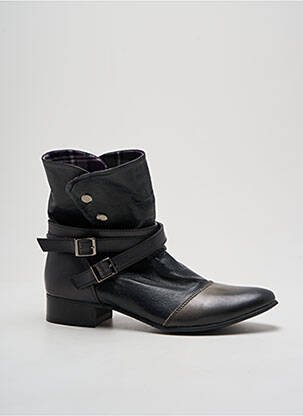 Botine/ghete material neted toc plat până la 3 cm negru DKODE femeie