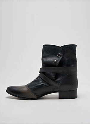 Botine/ghete material neted toc plat până la 3 cm negru DKODE femeie