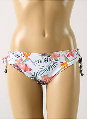 Chiloți de baie imprimeu tie and dye bikini alb LINGADORE femeie