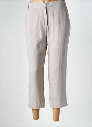 Pantalon 7/8 talie înaltă talie înaltă gri CHRISTINE LAURE femeie