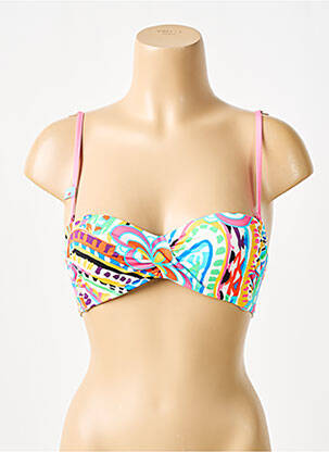 Sutien de costum de baie elasticitate sutien balconet cu decolteu înalt verde CHERRY BEACH femeie