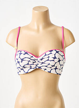Sutien de costum de baie elasticitate sutien balconet cu decolteu înalt albastru CHERRY BEACH femeie
