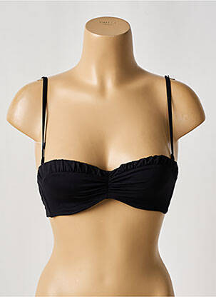 Sutien de costum de baie elasticitate sutien balconet cu decolteu înalt negru CHERRY BEACH femeie