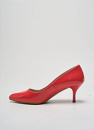 Pantofi cu toc material neted toc de 4 la 6 cm roz GIULIA femeie