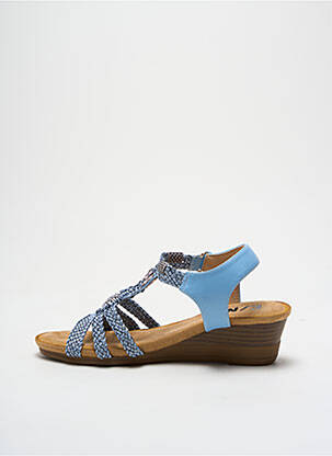 Sandale/pantofi decupați material neted toc de 4 la 6 cm albastru ELUE PAR NOUS femeie