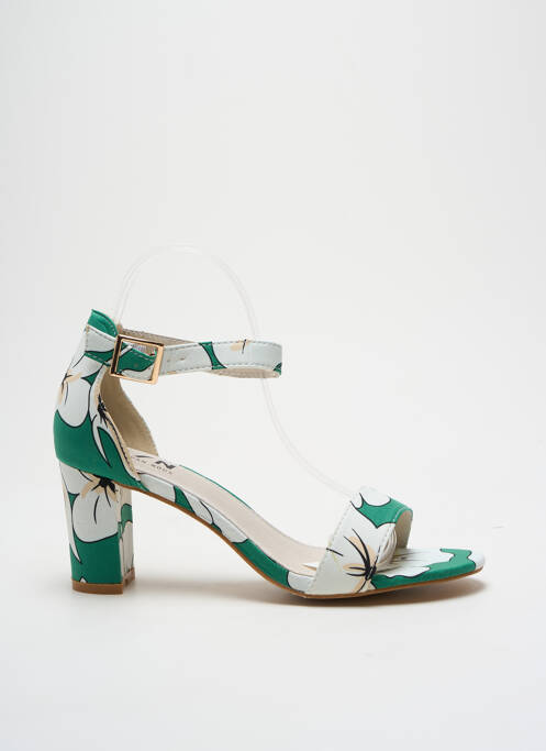 Sandale/Pantofi decupați verde ELUE PAR NOUS femeie