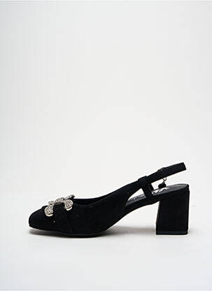 Pantofi cu toc țesătură satinată toc de 4 la 6 cm negru XTI femeie