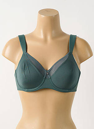 Sutien efect material satinat sutien cupe întregi cu decolteu înalt verde TRIUMPH femeie