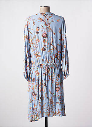 Rochie midi imprimeu floral mâneci lungi albastru MOS MOSH femeie