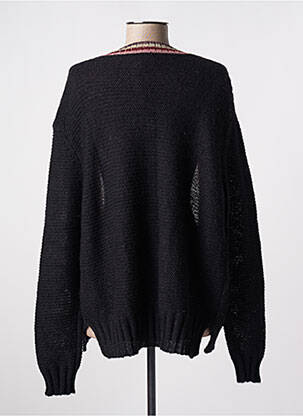 Vestă cu mâneci lungi guler rotund negru FIVE femeie