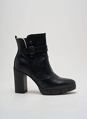 Botine/ghete material neted toc de 7 la 9 cm negru ENGI femeie