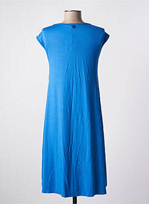 Rochie midi mâneci scurte mâneci scurte albastru MALOKA femeie