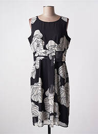 Rochie midi imprimeu floral fără mâneci negru NINATI femme