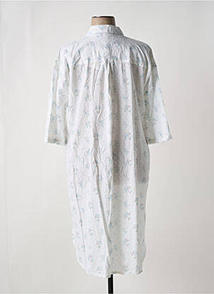 Rochie midi imprimeu floral mâneci 3/4 alb ZHENZI femeie
